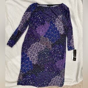 Tiana B. Purple and Blue Floral Dress